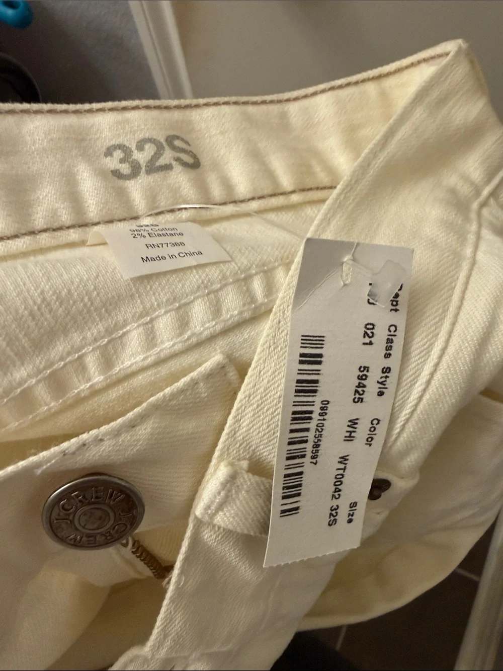 J. Crew Women's Skinny Jeans in Cream Ivory